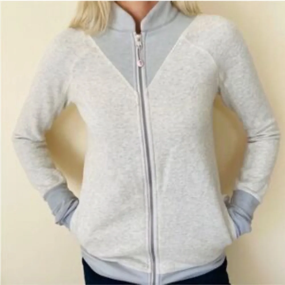 Ivivva Light Gray Zip-Up Jacket